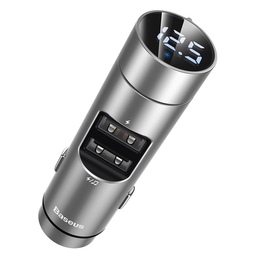 [BASE00185] Baseus Enerji Column Car Kablosuz MP3 Şarj Cihazı+FM Transmitter Gümüş