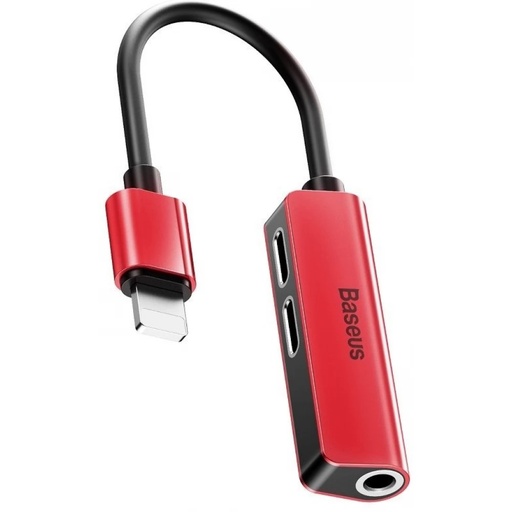 [BASE00195] Baseus L52 Ses Adaptörü Lightning CALL52-91 kırmızı/siyah