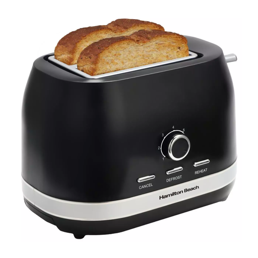 [HAM002] Hamilton Beach Ella 2 Slice Matte Black Toaster HBT1322MB