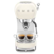 [SMEG0071] Smeg ECF02CREU Espresso Manual Coffee Machine - Cream