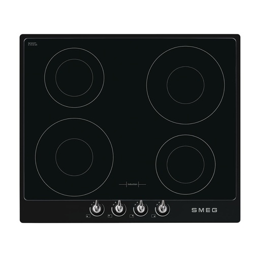 [URUN01515] Smeg SI964NM 60cm İndüksiyonlu Siyah Ocak "Victoria Estetiği"