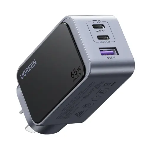 [ugreen0023] Ugreen CD296-90409 Nexode 3 Portlu PD Gan Hızlı Şarj Cihazı 65W