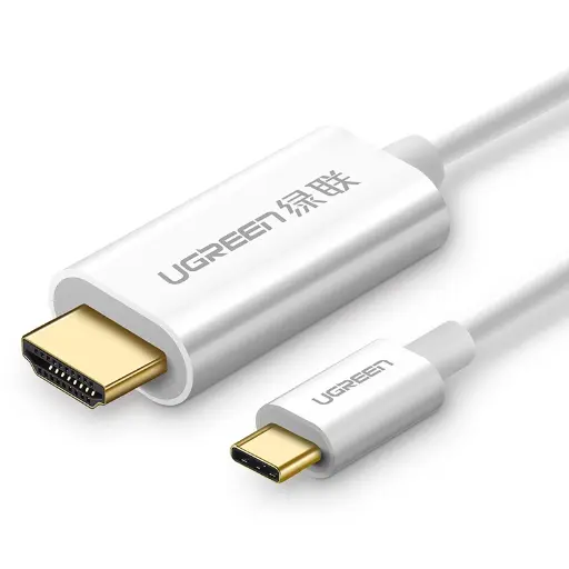 [UGREEN0080] Ugreen USB Tip C'den HDMI'ye Kablo Erkek - Erkek 1.5m Beyaz