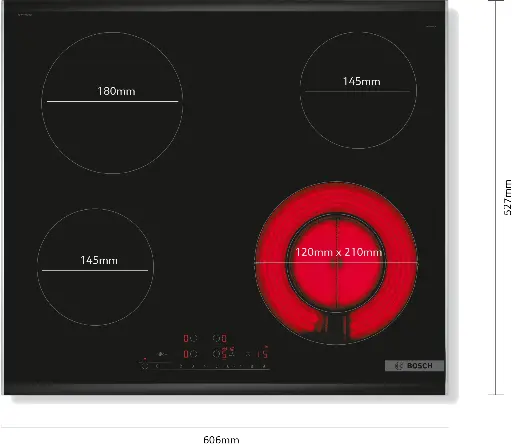 [ARGS0089] Bosch Series 6 Electric Hob 60cm Black - PKF675FP2E