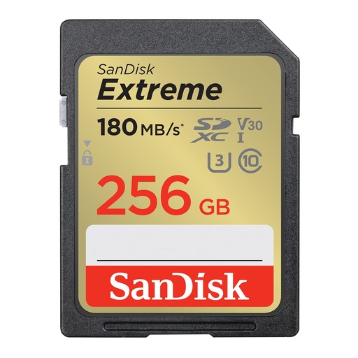 [SANDISK013] SanDisk Extreme 256GB 180MB/s SD Hafıza Kartı