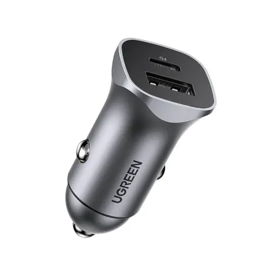 [UGREEN0100] Ugreen Fast Car Charger USB-C & USB-A 30W PD PPS (gray) CD130 (40858)