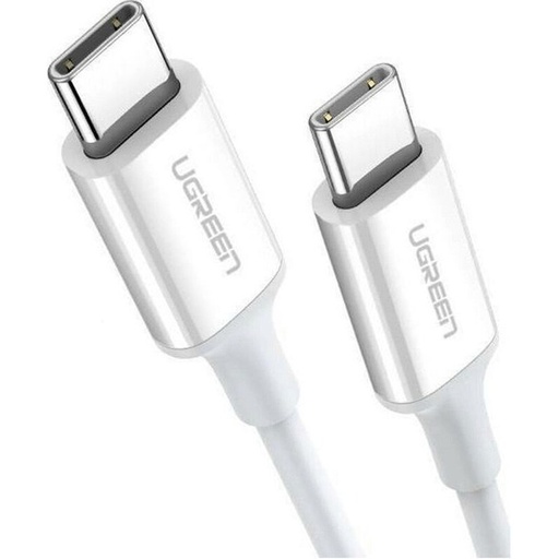 [UGREEN0107] UGreen USB-C 2.0 Erkek - USB-C 2.0 Erkek 3A Veri Kablosu 2M Beyaz (US264/60520)