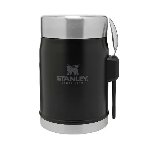 [STANLEY116] Stanley The Legendary Food Jar + Spork 0.4L / 14oz Matte Black (10-09382-005)