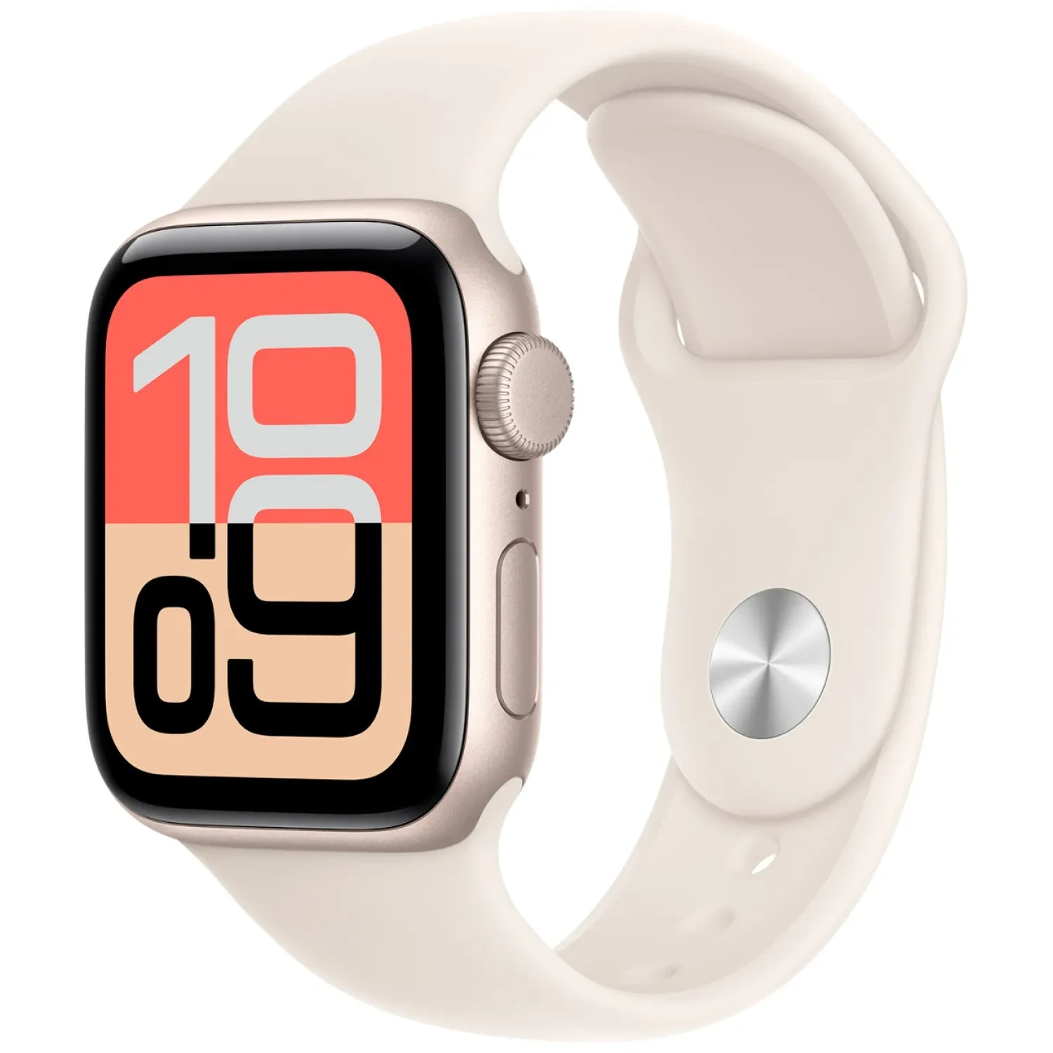 [APPLE0434] Apple Watch SE 3 GPS 44mm Starlight Aluminum Case, Starlight Sport Band 2025 - MEHJ4L - MEHJ4AF