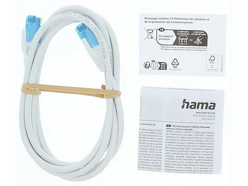 [HAMA021] HAMA  CAT6a U/UTP Ağ Kablosu Beyaz 1.5m - HM.200674