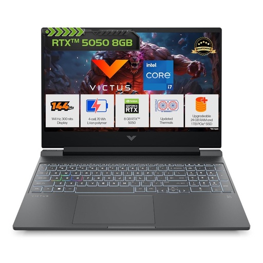 [HP0108] HP Victus 15,6" 13. Nesil Intel Core i7-13620H, 8GB RTX 5050, 24GB DDR5 1TB SSD, 144Hz, FHD, 15.6'' Laptop