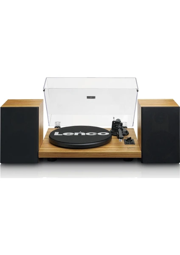 [FAM059] Lenco LS-500OK Wooden External Speaker Bluetooth Turntable