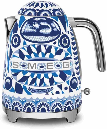 [SMEG0122] Smeg KLF03DGB Dolce and Gabbana Retro Style Kettle - Blu Mediterraneo