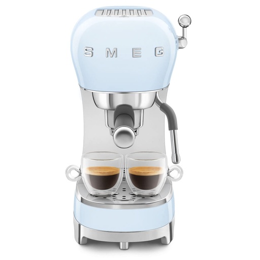 [SMEG0119] Smeg Retro 50's Style Manual Espresso Coffee Machine - Pastel Blue ECF02PB