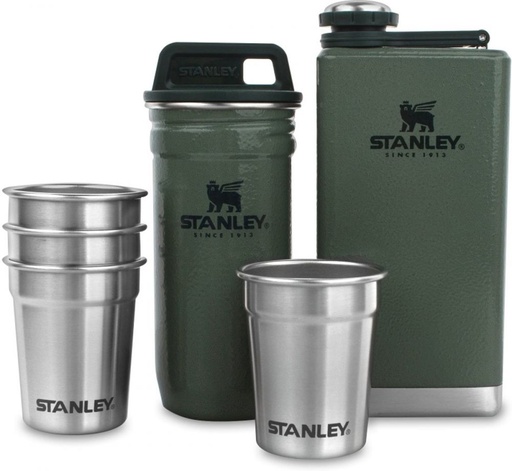 [STANLEY0169] Stanley Adventure Pre-Party Shot Glass + Flask Set Green (10-01883-034)