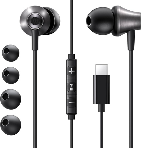 [UGREEN0141] UGREEN USB-C Earphone with Microphone and Volume Control, Noise Isolation, Powerful Bass - EP105 35754