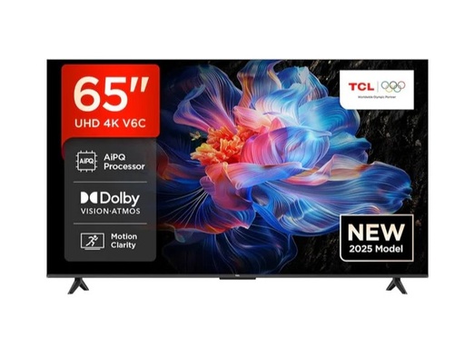 [TCLTVBIL072] TCL 65" 65V6C 4K Ultra HD, HDR 10+, Google TV (2025)