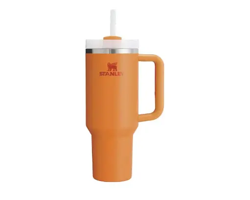 [STANLEY138] Stanley Quencher H2.O FlowState Tumbler Thermos with Straw 1.18L 40OZ Goldenrod Coral ( 10-13230-065 )