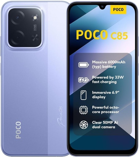 [​XIAOMI00083] Xiaomi POCO C85 4G Çift SIM 8GB RAM 256GB - Mor