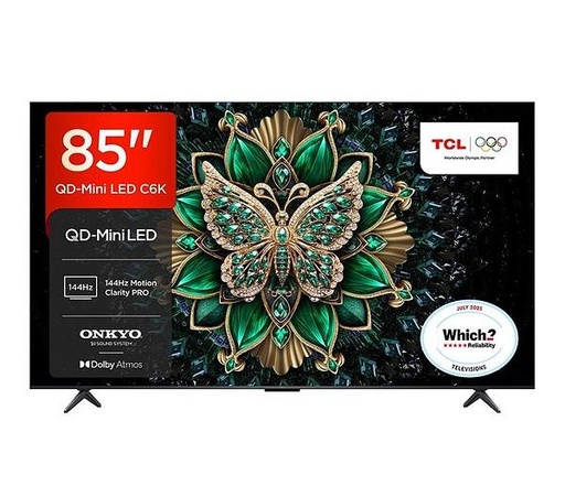 [TCLTV097] TCL 85" 85C6K Premium QD-Mini LED, HDR-512'ye Kadar TV (2025)
