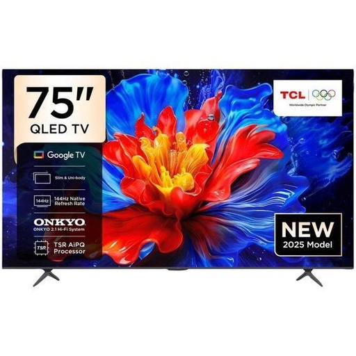 [TCLTV0101] TCL 75" 75P8K QLED 4K 144 Hz Quantum Crystal Google TV (2025)