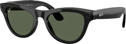 [RAY018] RAY-BAN  META SKYLER - GEN 2 Shiny Siyah G-15 Yeşil S52 RW4014 ( C601/7152 ) 