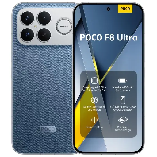 [XIAOMI0330] POCO F8 Ultra Çift Sim 5G 16GB/512GB Denim Mavi