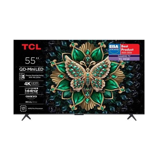 [TCLTVBIL094] TCL 55" 55C6K Premium QD-Mini LED, HDR-512'ye Kadar TV (2025)