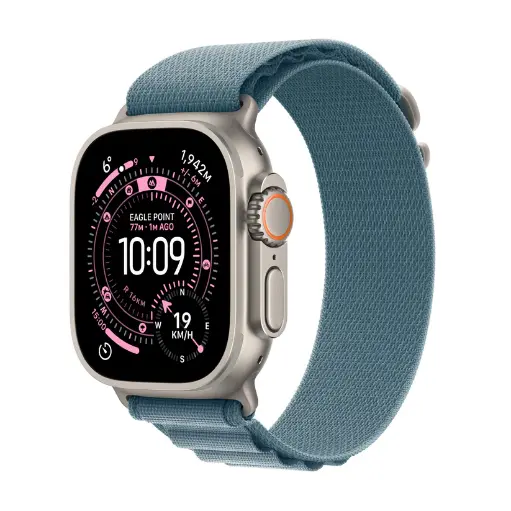 [APPLE0456] Apple Saat Ultra 3 49mm Doğal Titanyum Kasalı Açık Mavi Alpine Loop - MEWK4 - MEWP4