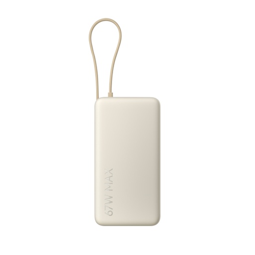 [XIAOMI0342] Xiaomi 67W Power Bank 20000 (Integrated Cable) Tan - BHR08O7GL