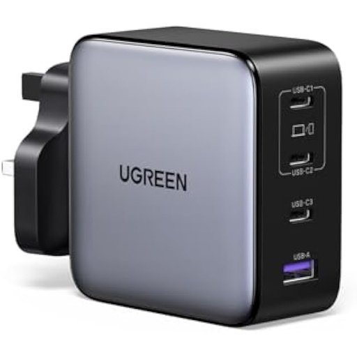 [UGREEN0151] UGREEN 200W 4 Portlu GaN Hızlı Şarj Cihazı Gri