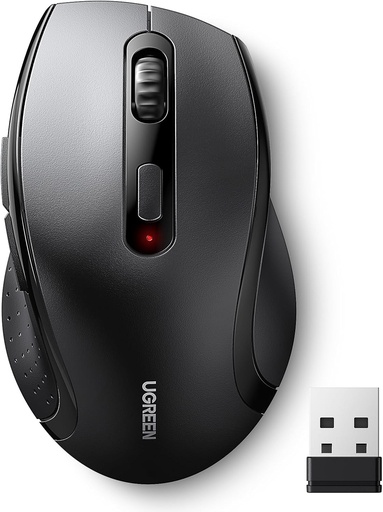 [UGREEN0176] UGreen Wireless NanoUSB Mouse 1600DPI - Black 65773 MU331