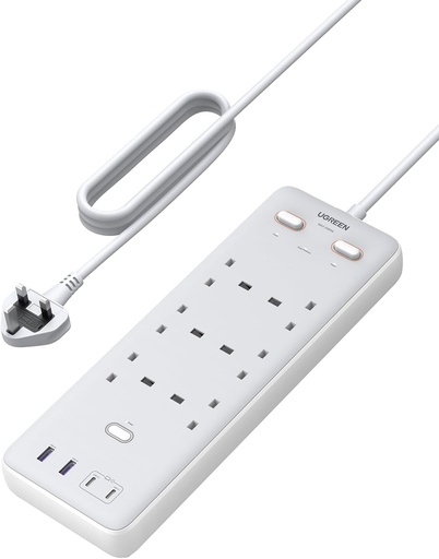 [UGREEN0177] Ugreen 65W 6 Çıkışlı Aşırı Gerilim Koruyucu S551-35011