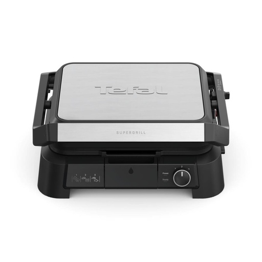 [SBT085] Tefal SuperGrill 3-in-1 Barbecue Grill and Toaster with 6-Slice Capacity - Stainless Steel - 1510002831