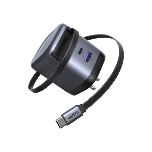 [UGREEN0188] UGREEN Nexode 65W Charger with Retractable USB-C Cable 