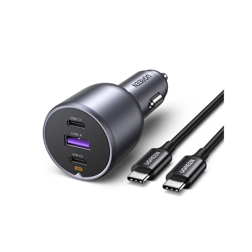 [UGREEN0193] UGREEN 130W 3 Portlu Hızlı Araç Şarj Cihazı ve 100W Kablo - EC705 55511