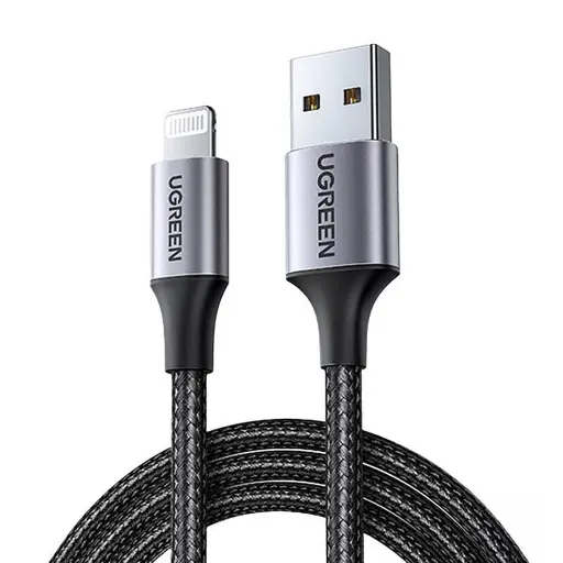 [UGREEN0197] UGREEN USB-A To Lightning 2m Braided Data Cable - Black